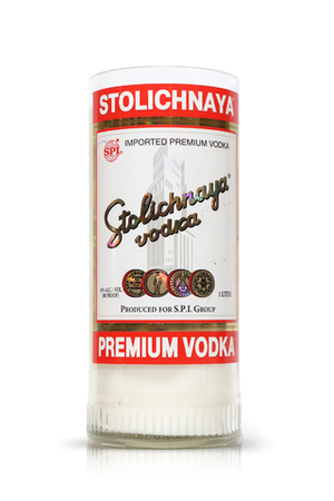 Recycled Stolicnaya Vodka Candle