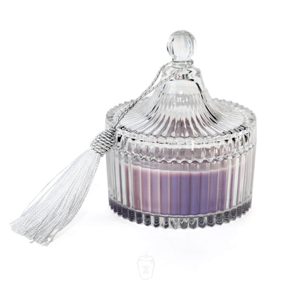 Sugar Dish Motif Candle with Tassel