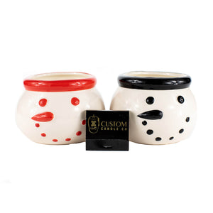 Ceramic Snowman Holiday Candles