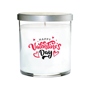 Happy Valentines Day Quote Candle (Clear tumbler glass)