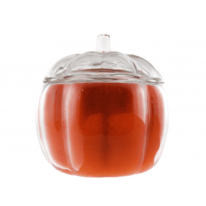 Glass Pumpkin Pot Candle