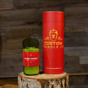 Custom Label Candle – Red Holiday