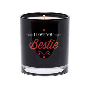 I Love You Bestie Quote Candle (Black tumbler glass)