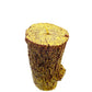 Christmas Holiday Log Shaped Candle (Gold/Glitter)