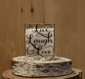 Live Laugh Love Rectangular Candle