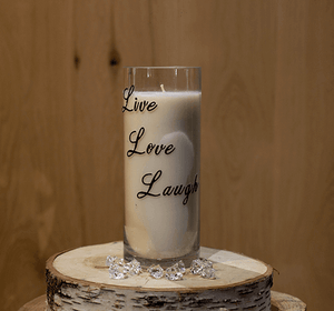 Live Love Laugh Tall Candle