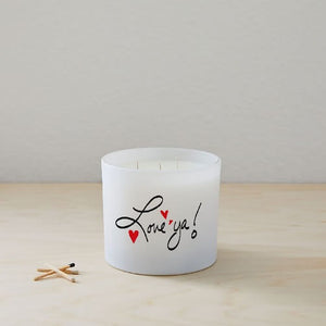 Love ya Quote Candle (Frosted tumbler jar)