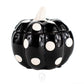 Ceramic Mini Polka Black Pumpkin Candle