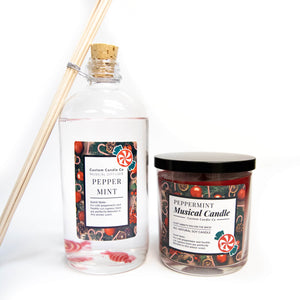 Musical Holiday Candle & Diffuser | Peppermint