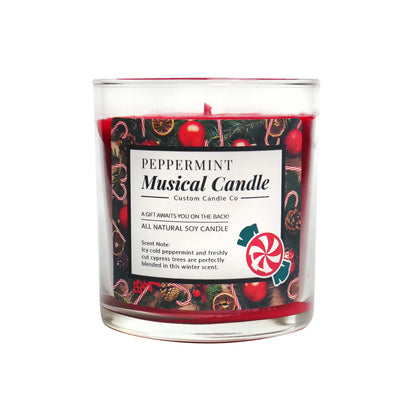 Musical Holiday Candle – Peppermint