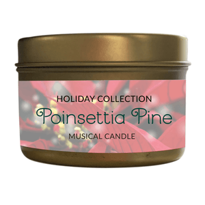 Musical Holiday Candle – Poinsetta Pine