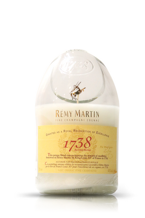 Recycked 1738 Remy Martin Diagonal Cut Champagne Candle