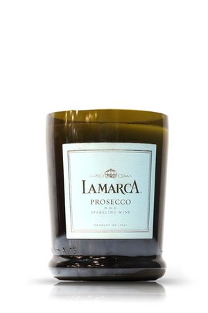 Recycled La Marca Prosecco Wine Candle