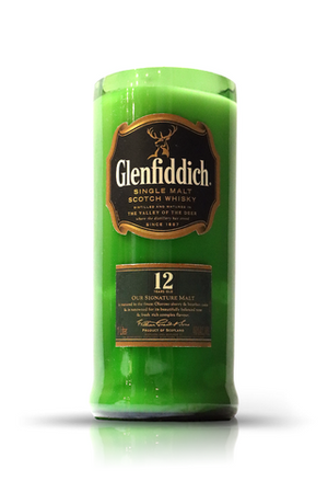Recycled Glenfiddich Scotch Whiskey Candle