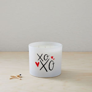 XOXO Colored Quote Candle (Frosted tumbler jar)