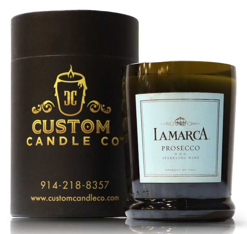 This is Recycled LaMarca Wine Candle, a custom candle made by Custom Candle Co.
