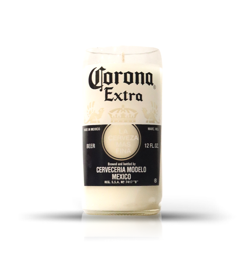 Recycled Corona Extra Beer Candle