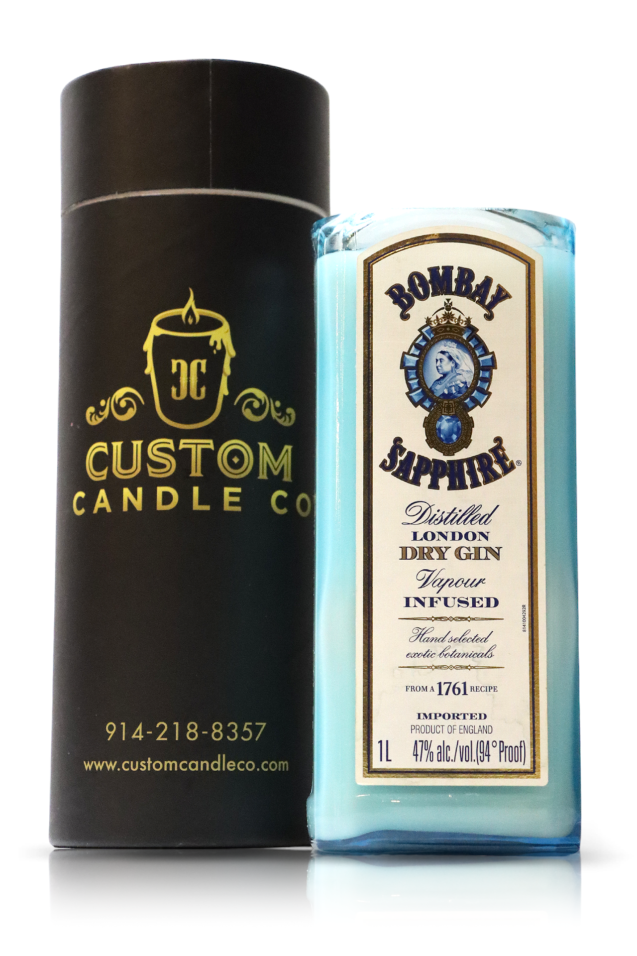 Johnny Depp Recycled Bombay Sapphire Gin Candle Co.