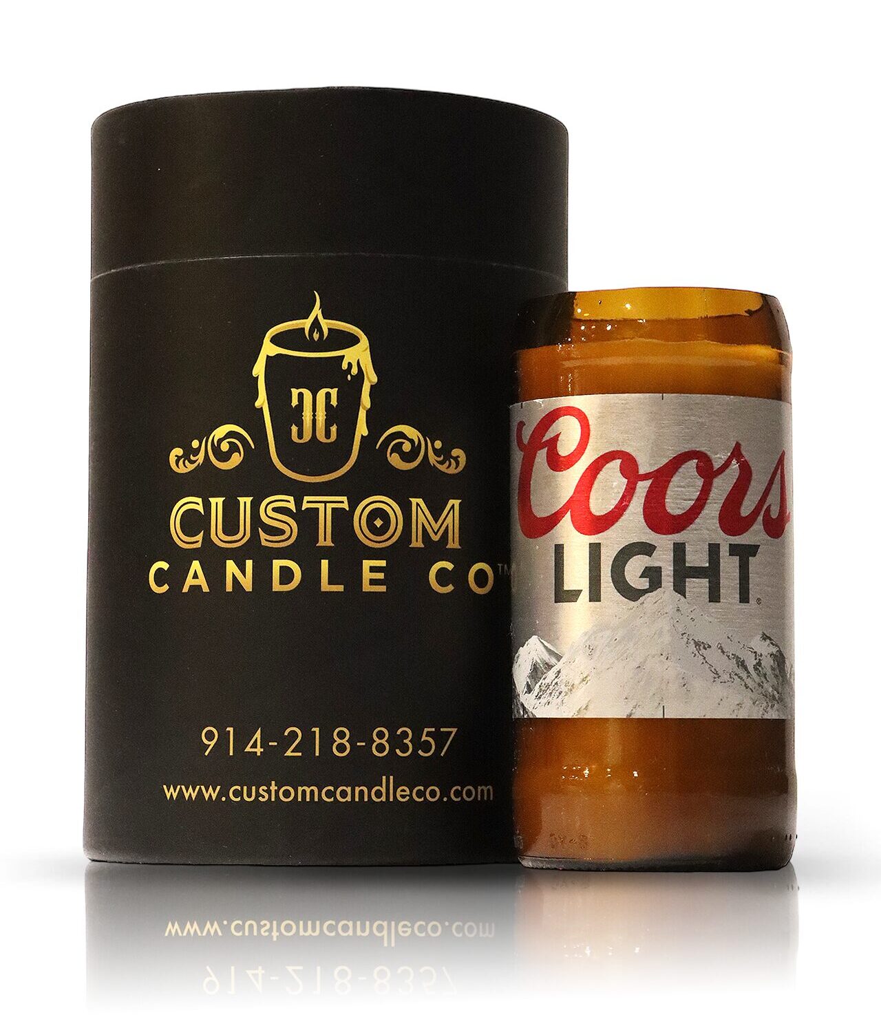 Recycled Coors Light Can Candle Co. offers custom candles inspired by the refreshing taste of Coors Light beer.