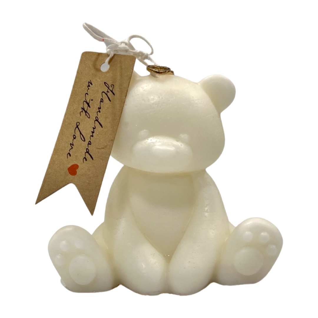 White Baby Teddy Bear - Custom Candle Co