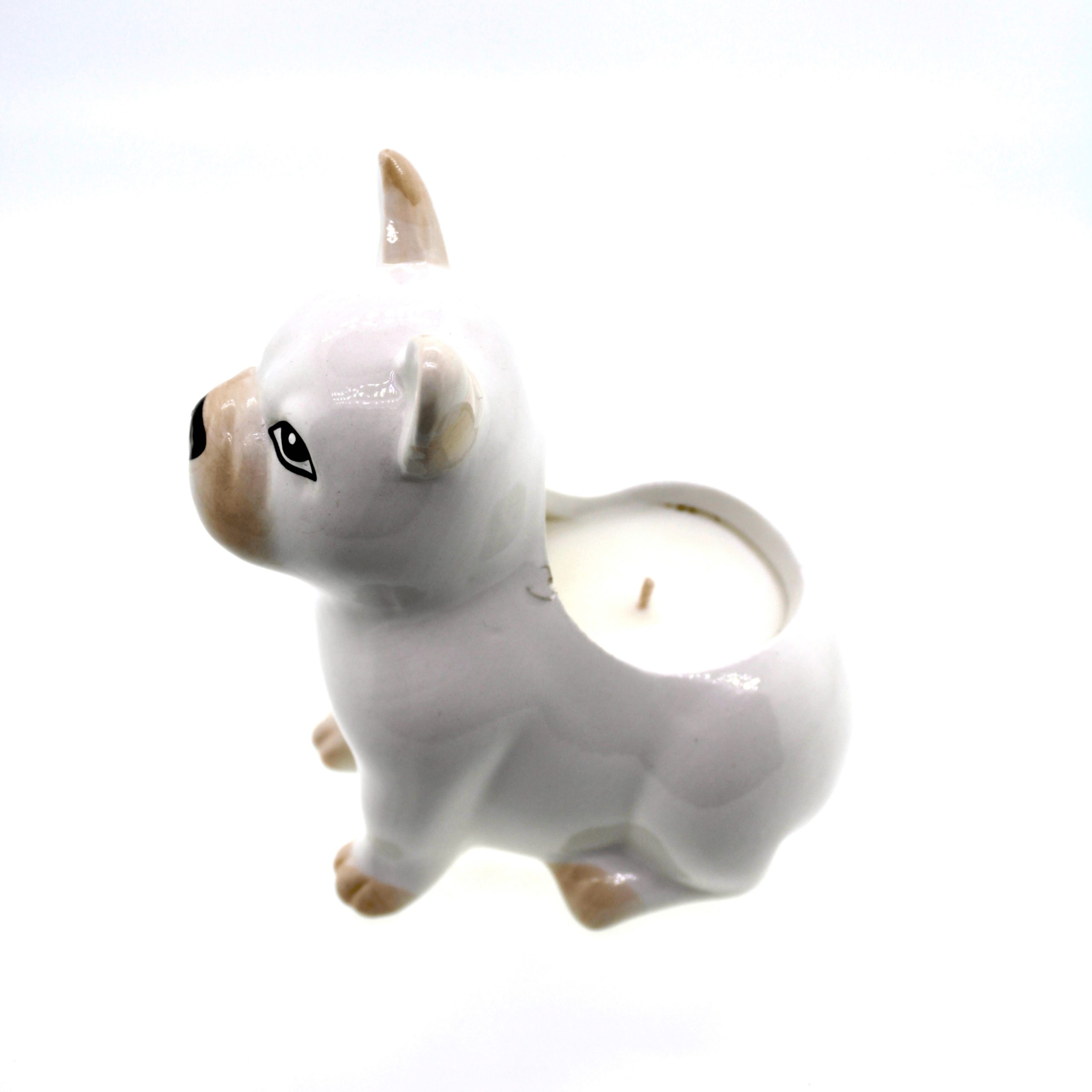 White Dog Candle holder.