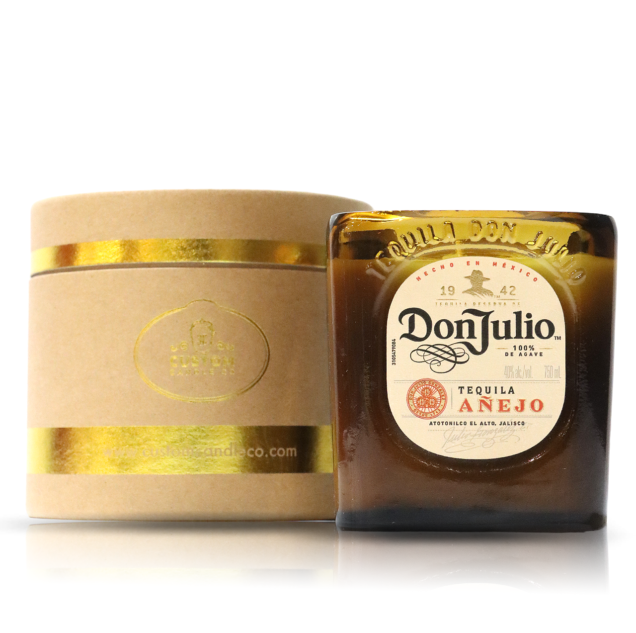 Recycled Don Julio Anejo Tequila Candle.